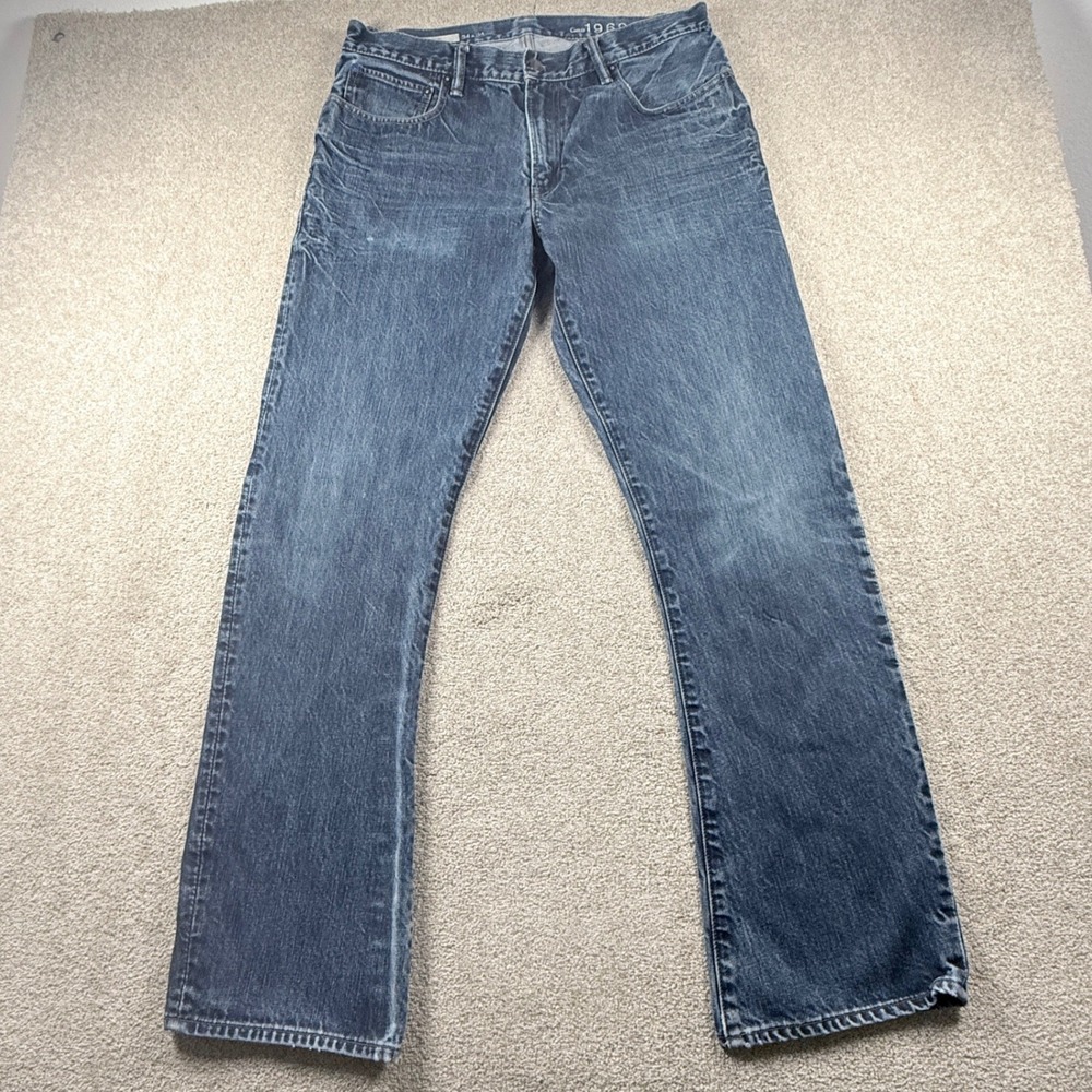 Gap Jeans Mens 34x34 Blue 1969 Bootcut Ringspun Denim 100% Cotton